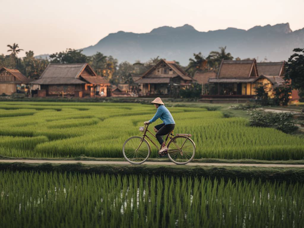 « Voyage à vélo au Vietnam : entre rizières verdoyantes et villages authentiques »