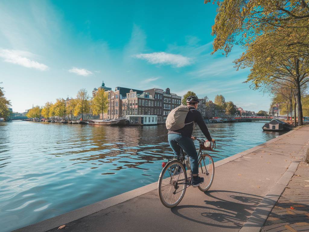 « Explorer les Canaux d’Amsterdam en Vélo : Un Voyage entre Culture et Sérénité »